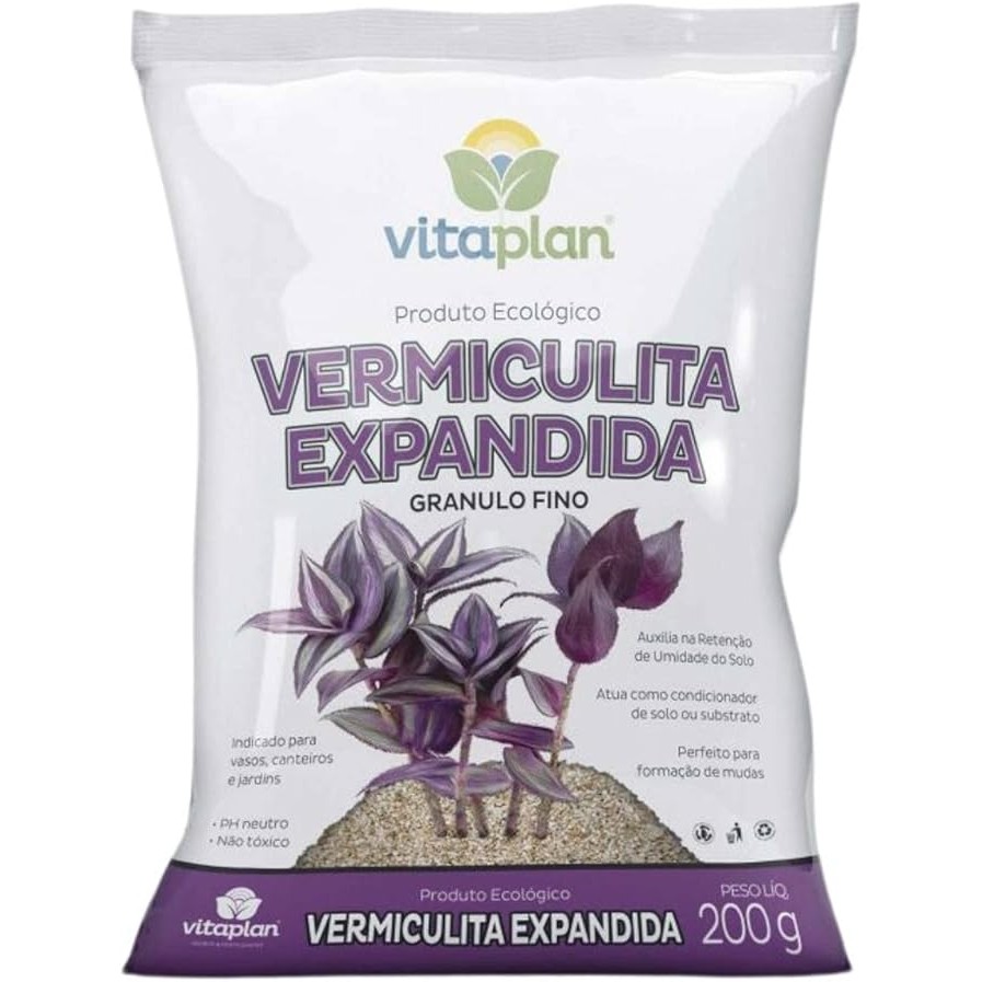 Fertilizante Adubo Vermiculita expandida Nutriplan Vitaplan 200Grs