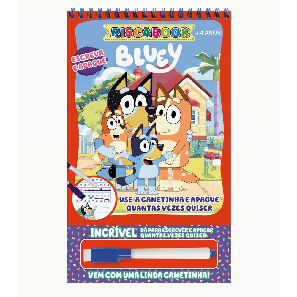 Riscabook Bluey - com Canetinha em Oferta na Shopee