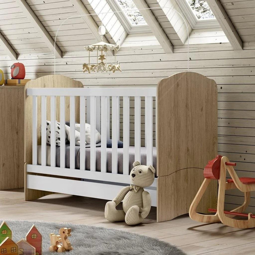 Berço Mini Cama Bala de Menta Henn com Colchão Gazin