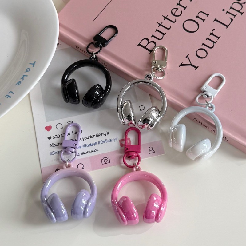 Ins Simples Doce Legal 3d Fone de Ouvido Chaveiro Pingente Criativo Estilo Saco Pendurado Decoração Melhor Amigo Present — R$ 10,00 em Shopee