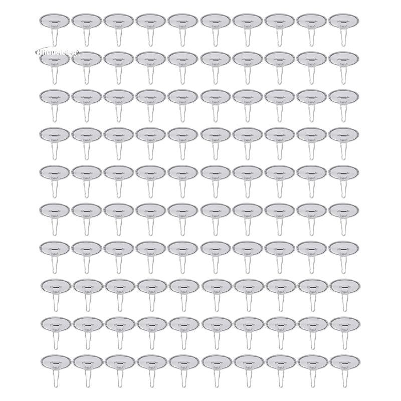 100 Pacotes De Ganchos De Teto Adesivo Removível Cabide De Parede , Pegajosos De Disco De 2cm Para Decoração De Natal De