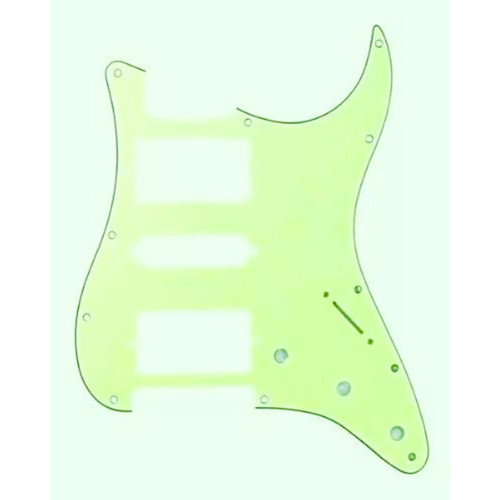 Escudo Guitarra Ronsani Strato Hsh 3ply - Cor Verde-claro Desenho Liso