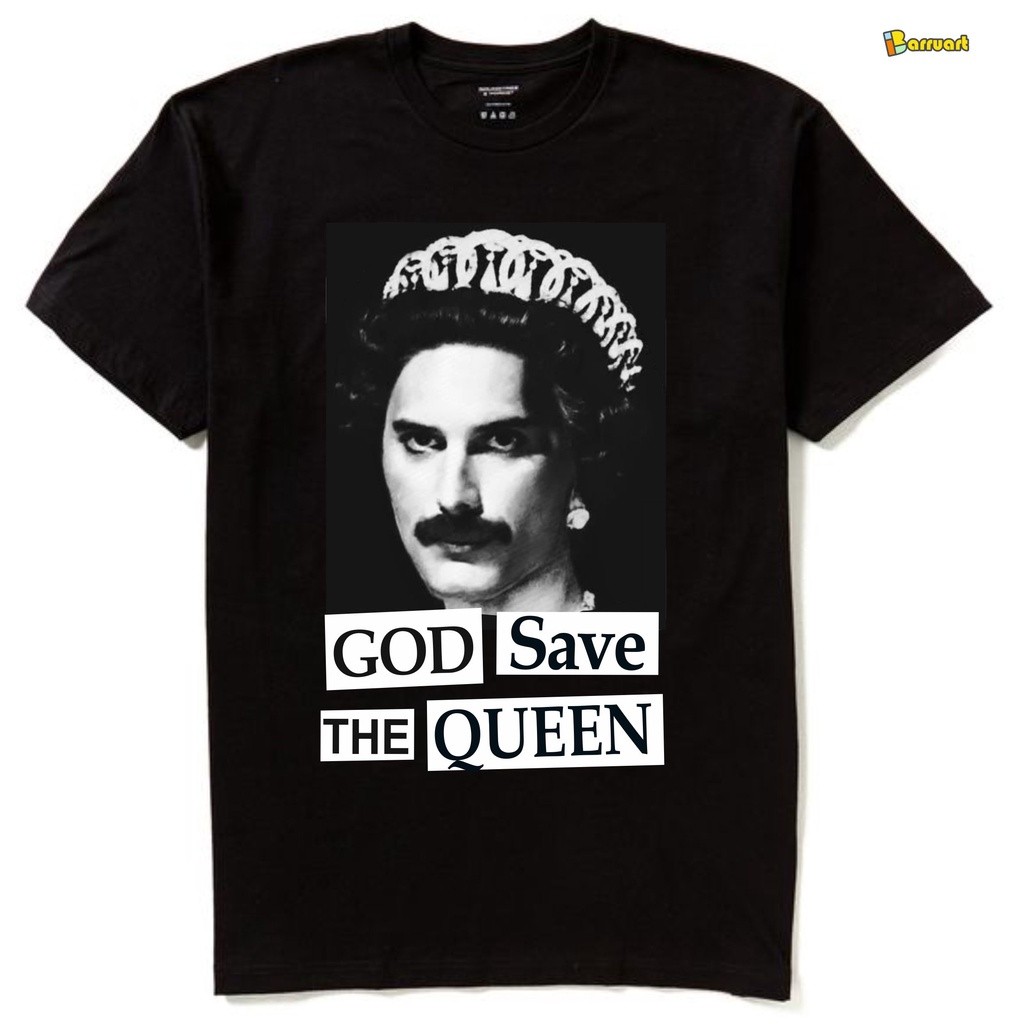 Camiseta God Save The Queen Freddie Mercury Algodão
