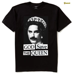 Camiseta God Save The Queen Freddie Mercury Algodão