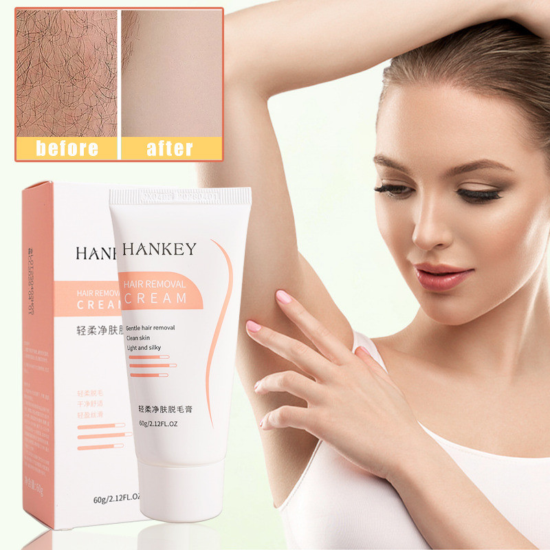 60g Creme Depilatório Suave E Indolor Para Pele-Cuidado Calmante Hidratante-Homens Mulher Cuidados Corporais-Todos Os Ti