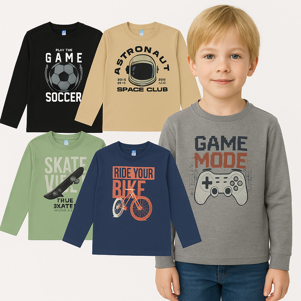 Kit 2 Casacos de Moletom Masculino - Blusa de Inverno Menino 2 ao 8 Moletom Inverno Flanelado Masculino