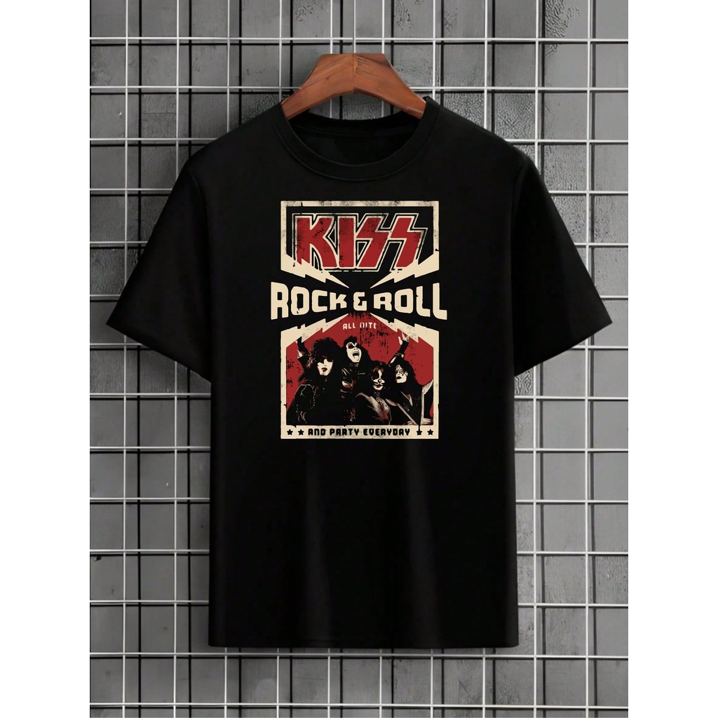 Camiseta Kiss Banda Internacional Basica Rock And Roll OldSkull Camisa  Unissex Masculino Feminino   Streetwear