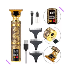 Máquina De Cortar Cabelo Barba Profissional Com Led Barbeador E Cortador Digital C/ Display Lançamento