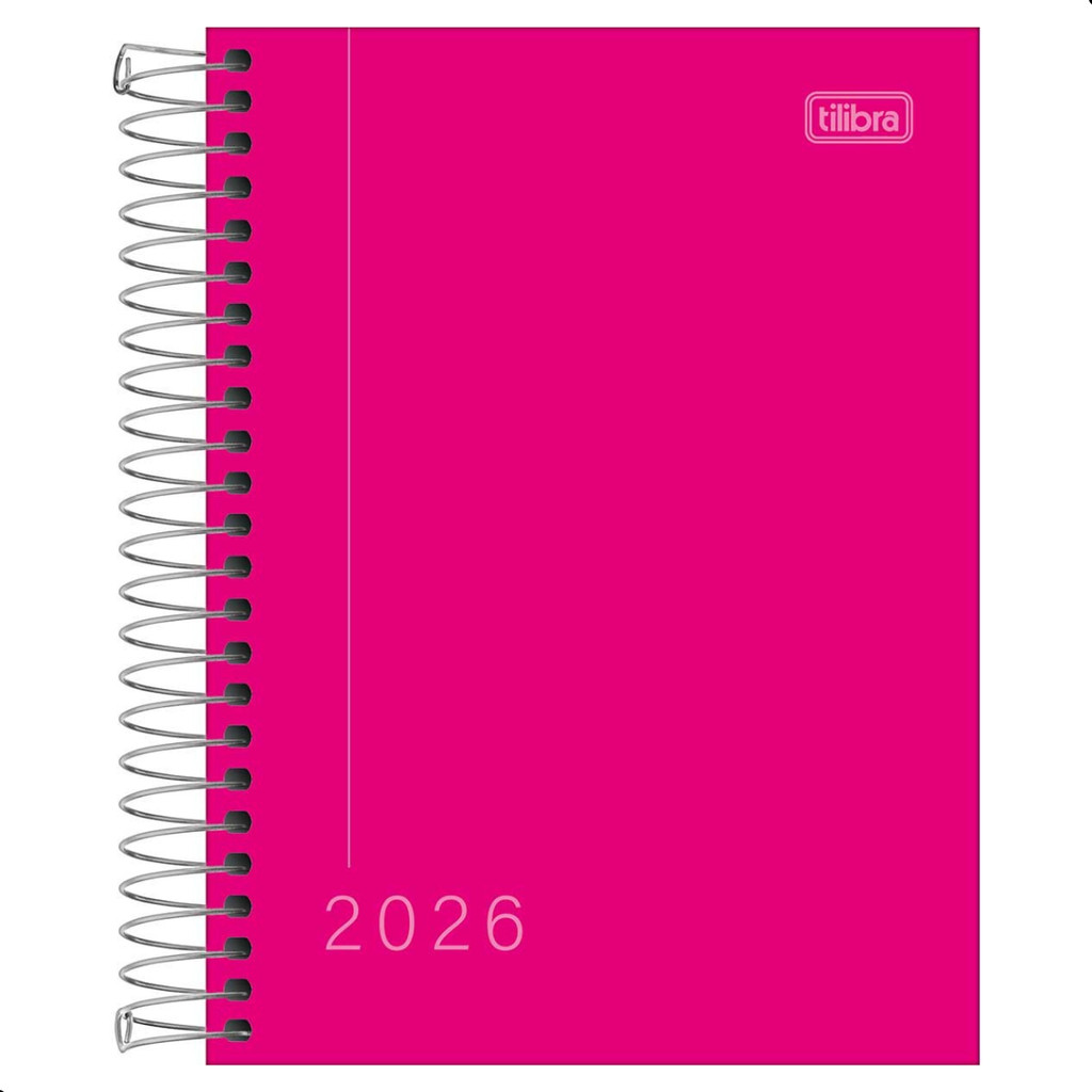 Agenda 2026 Espiral Tilibra Pepper Rosa Diária 11,7x16,4 Cm em Oferta na Shopee