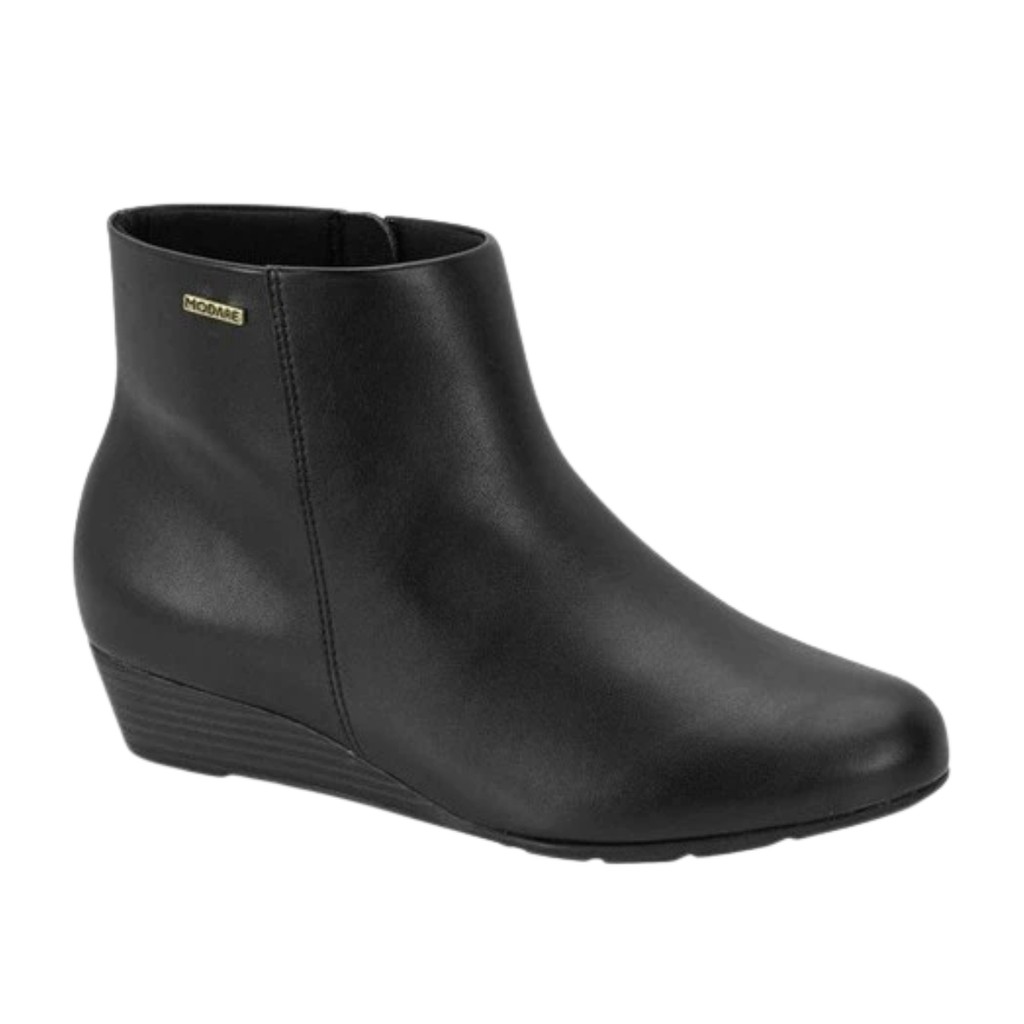 Bota Feminina Modare Cano Baixo Zíper Preta em Oferta na Shopee