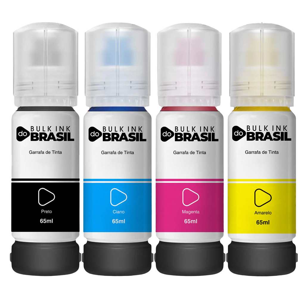 Kit 04 tintas Compatível para impressora Tank L3150, L3110, L5190, L3250, L3210, L5290, L5...