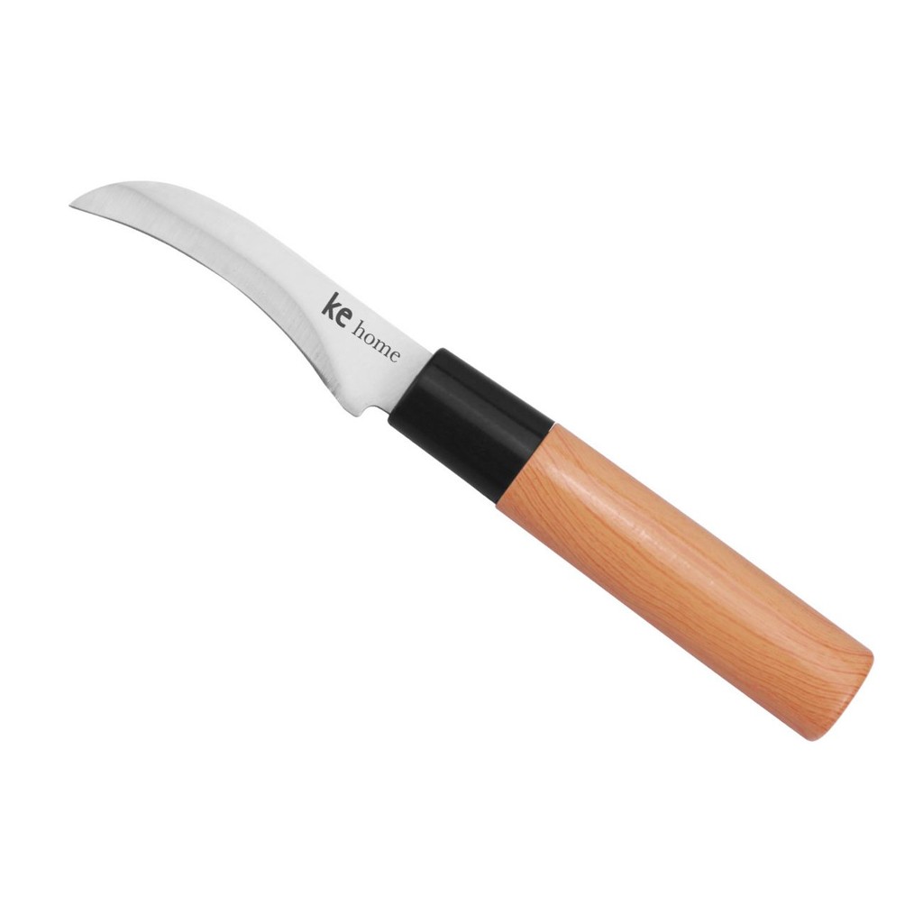Faca Descascar Japan Lâmina Aço Inox  Cabo Amadeirado em Oferta na Shopee