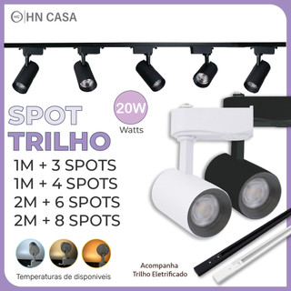 Trilho De Ponto Led Para Eletrificação De Cascalho Preto Tubinho E Branco 20W 360 ° | Luz Branca , Neutro Amarelo Bivolt