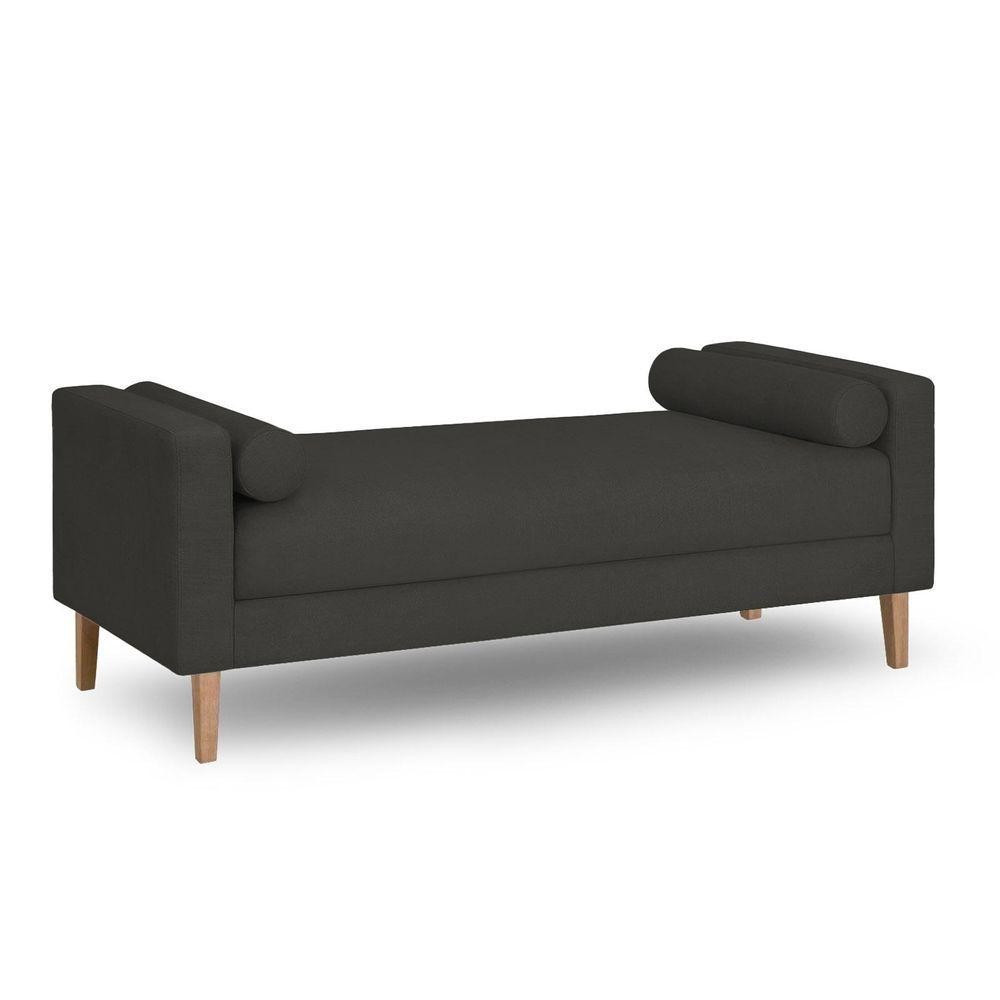 Recamier Berlim 1,20m Suede Preto - Inova Decorações - Home & Living