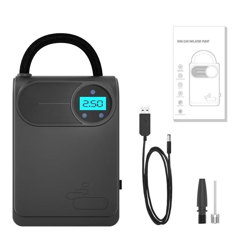 bomba de ar sem fio do carro compressor de ar mini inteligente digital portátil pneu detecção da bicicleta do moto 80w em Oferta na Shopee