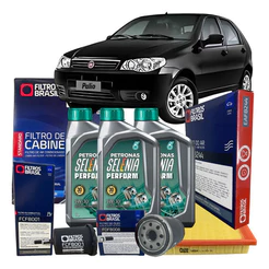 Kit Troca de Óleo e Filtros - Fiat Palio / Siena / Ideia Fire - A partir de 2001/... 5W30 Petronas