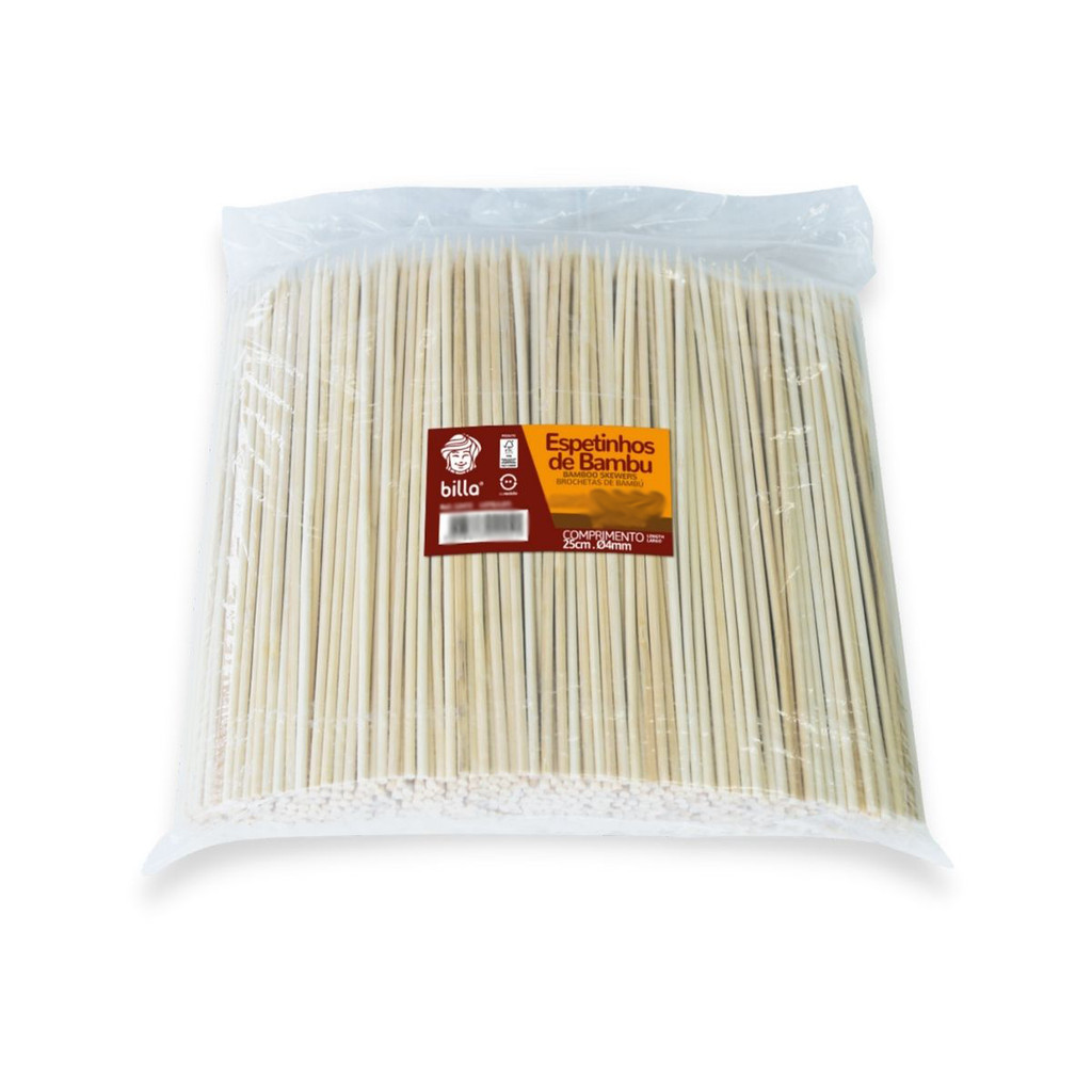 Espeto De Bambu 25cm Festa Churrasco Copa Caixa Com 1.000 Unidades Billa