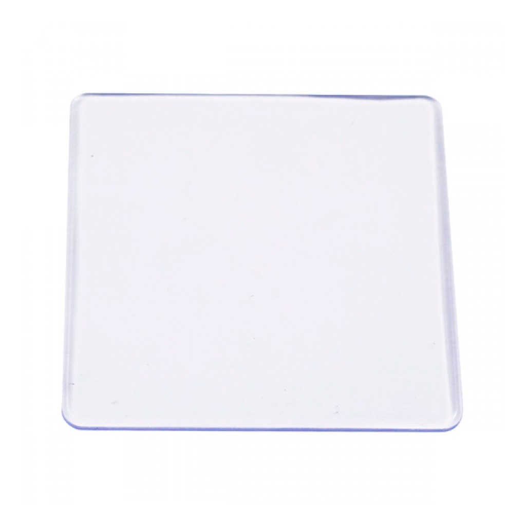 Base Acrílica Quadrada Artesanato Biscuit 10x10cm - 12 Unidades