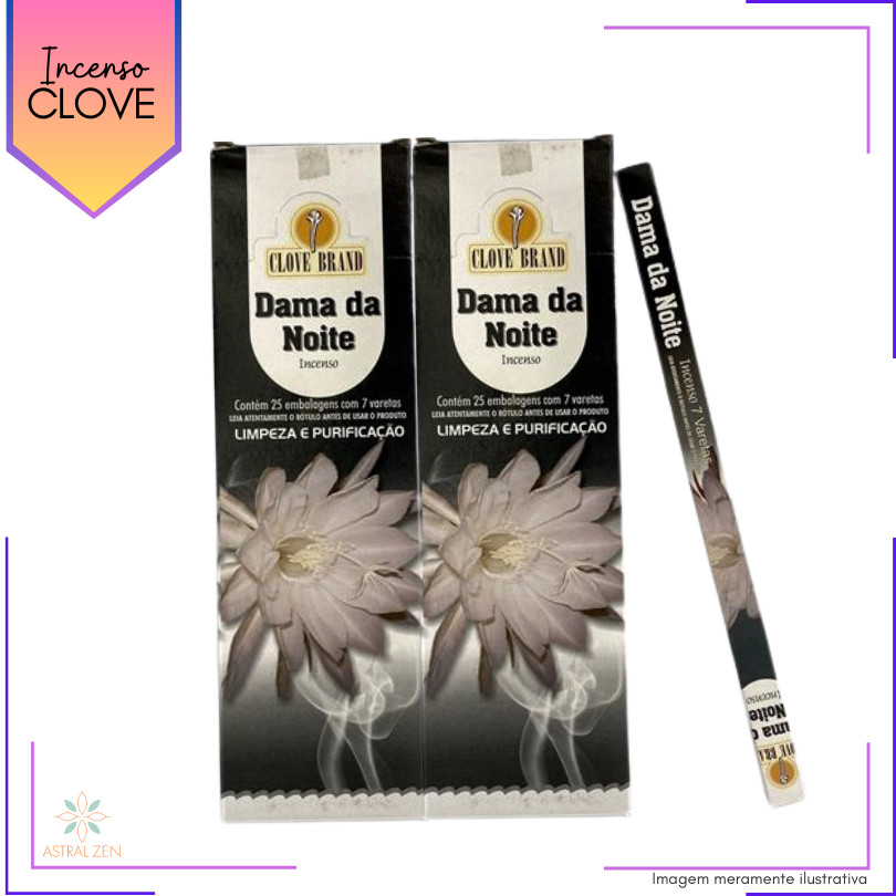 Incenso Clove Brand Dama da Noite - Kit com 8 Iguais ou Variados em Oferta na Shopee