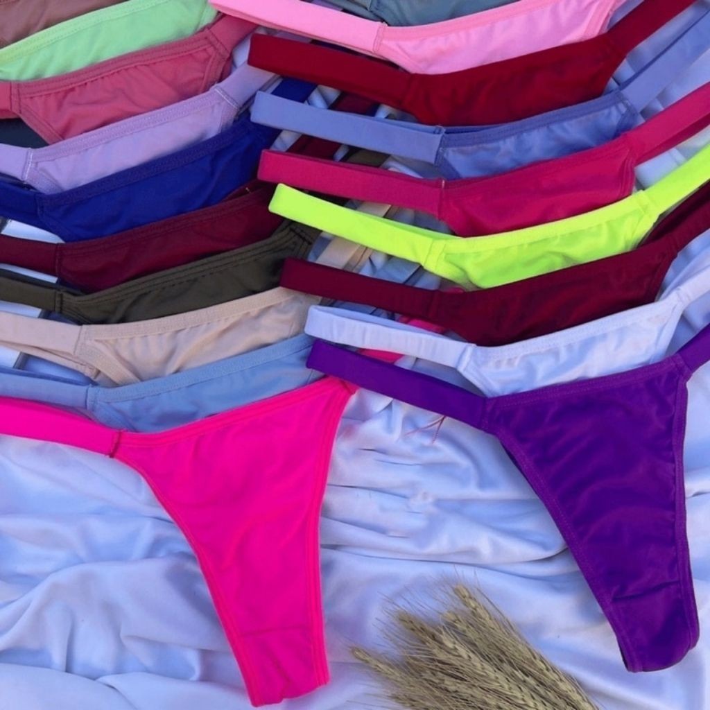 Kit 10 Calcinhas Levanta Bumbum Fio Duplo Estilo Biquini Forro Algodão em Oferta na Shopee