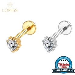 Lomiss Piercing Helix Tragus Conch Labret Titânio Coração Zircônia