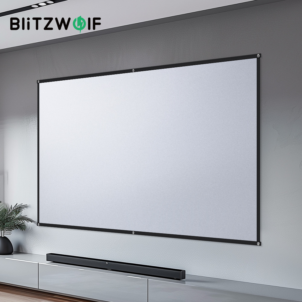 BlitzWolf ® BW-VS8 Tela De Projetor De Metal Portátil 800/100/120-Polegada 1.8Gain Anti-Luz Dobrável 4K 16 : 9 Destaque - Home Appliances