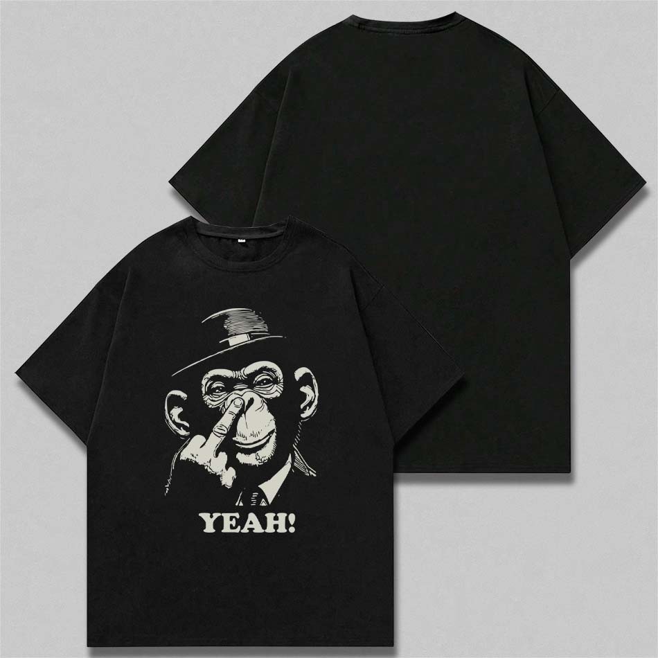 Camiseta Feminina Oversized Yeah! Streetwear Harajuku  Camisa Unissex Aesthetic