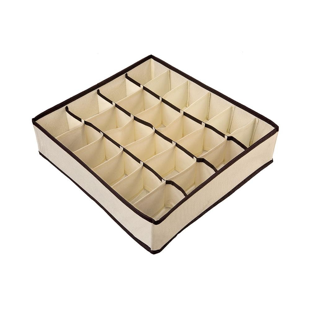 Organizador de Gavetas para Calcinha para 24 Peças Bege Ordene - Home & Living