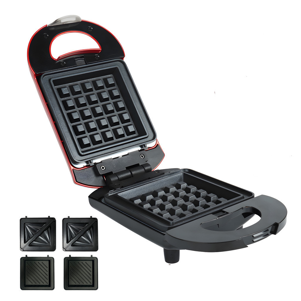 Imagem Nova -Sanduicheira, Máquina Multifuncional Leve, Para Fazer Pão Com Aquecimento Frente E Verso