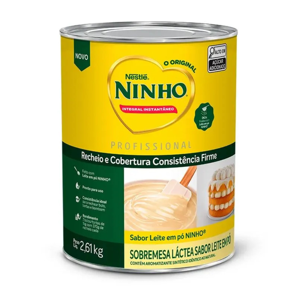 Recheio e Cobertura Ninho Profissional 2,61kg – Leite Ninho Cremoso da Nestlé!