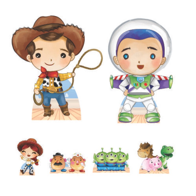 KIT DE DISPLAY EM MDF TOY STORY CUTE MENINOS JE DISPLAY