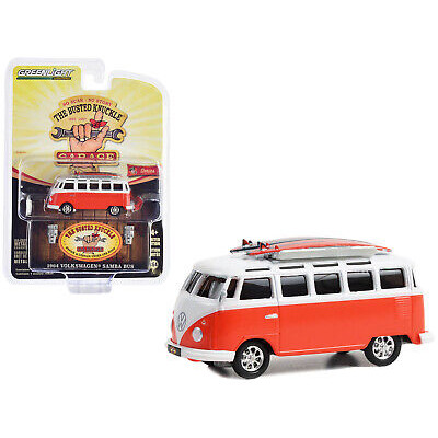 Miniatura Volkswagen 1974 Samba Bus Kombi - The Busted Knuckle Garage - Série 2 - 1/64 - Greenlight