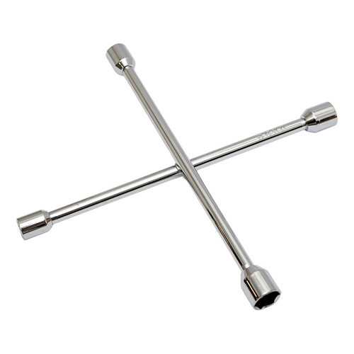Chave de Roda em Cruz Profissional 17 19 21 23mm Aço Carbono Cromado 35,5cm Universal