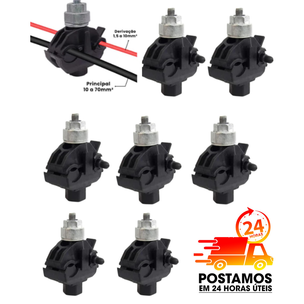 Conector Derivação Perfurante 10mm à 70mm Derivação 1,5-10mm em Oferta na Shopee