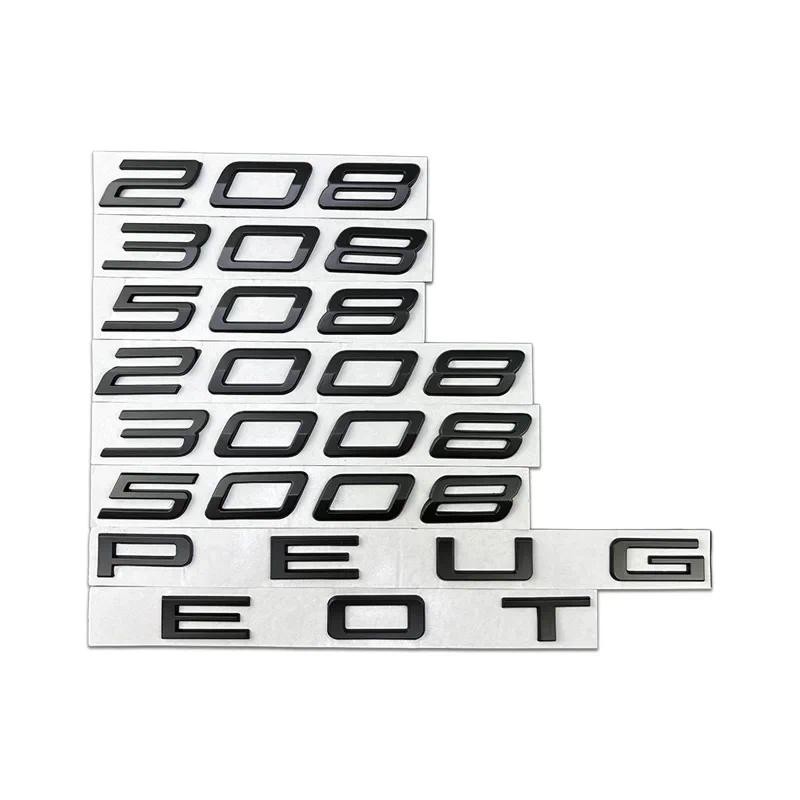 Liga De Metal Emblema Da Carta Do Tronco Carro Para Peugeot 208 308 508 2008 3008 5008 Logotipo Adesivo Traseiro Acessór