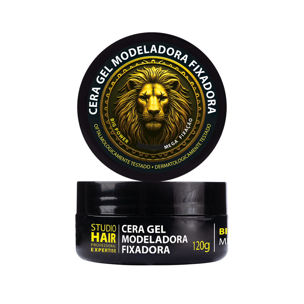 POMADA CERA GEL MODELADORA E FIXADORA STUDIO HAIR 120G MURIEL