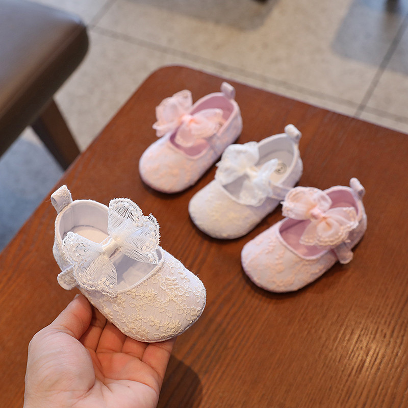 Sapatos Mary Jane Bebê Antiderrapantes Meninas | Primeiros Caminhantes Com Sola Macia Sociais Infantis Detalhe De Arco