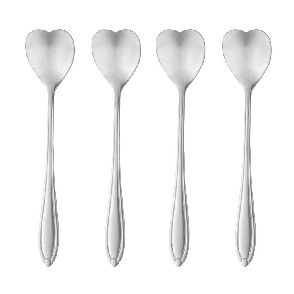 Conjunto de Colheres Heart P/ Chá de Aço Prateado 4 Peças Rojemac em Oferta na Shopee