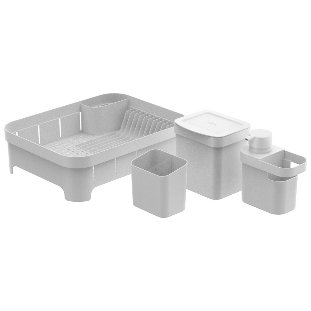 Kit de organização sobre a pia Ou 4 peças Linha Trium - Branco em Oferta na Shopee