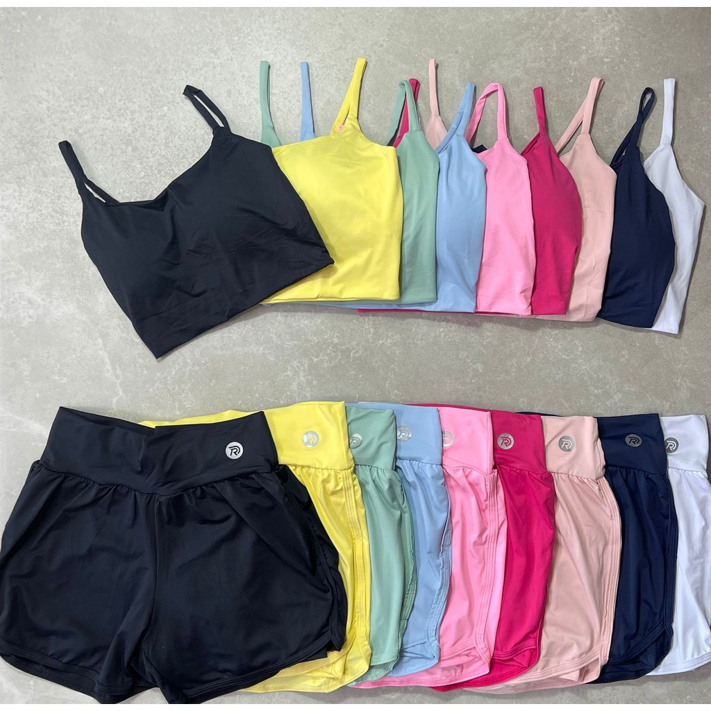 Conjunto Short Duplo Rota D'Agua Academia Fitness