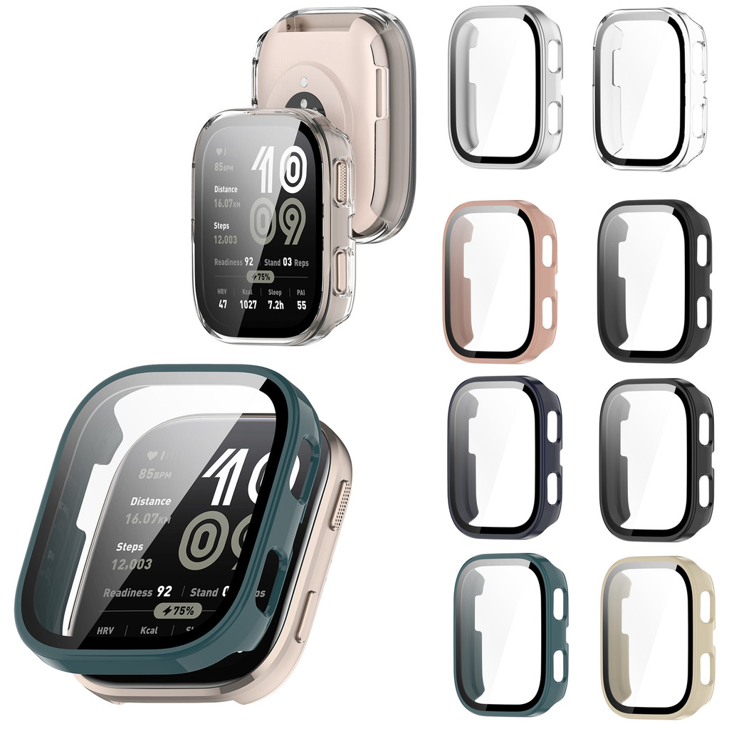 Vidro Temperado + Capa Para Huami Amazfit Bip 6 Bip6 A2435 Protetor De Tela Completo Duro PC Pára-Choques SmartWatch Ant