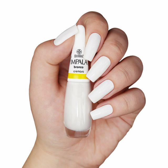 Kit 6 Esmalte Impala Atacado Tons Branco Prata Glitter Cremoso impala — imagem 2 de 2