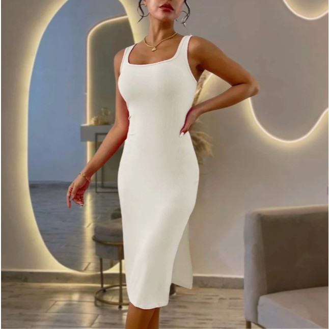 Vestido Midi Feminino Anarruga Tubinho SEM Bojo Colado em Oferta na Shopee