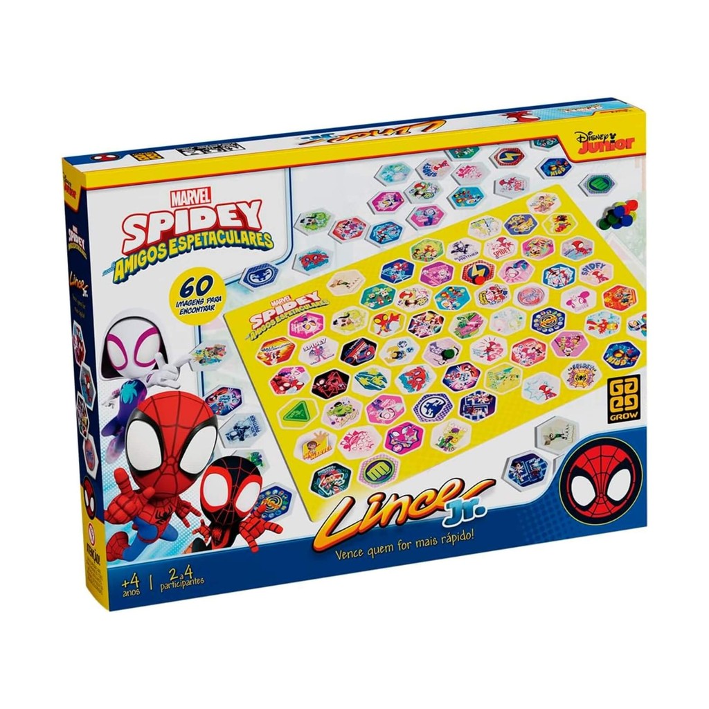 Jogo de Tabuleiro Lince Júnior Spidey Grow - 04734 - Hobbies & Collections