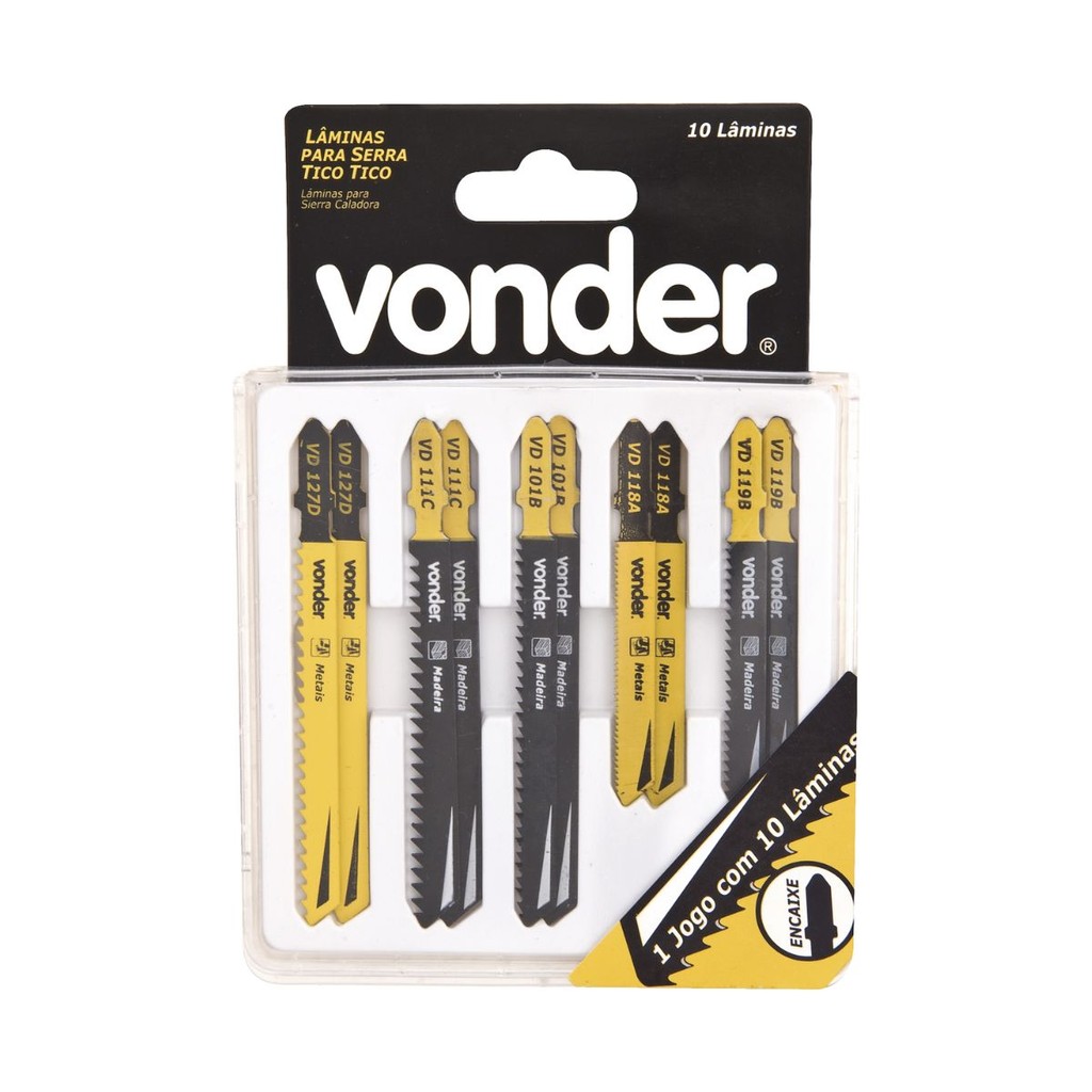 Lâminas de serra tico-tico Jogo com 10 peças VONDER em Oferta na Shopee