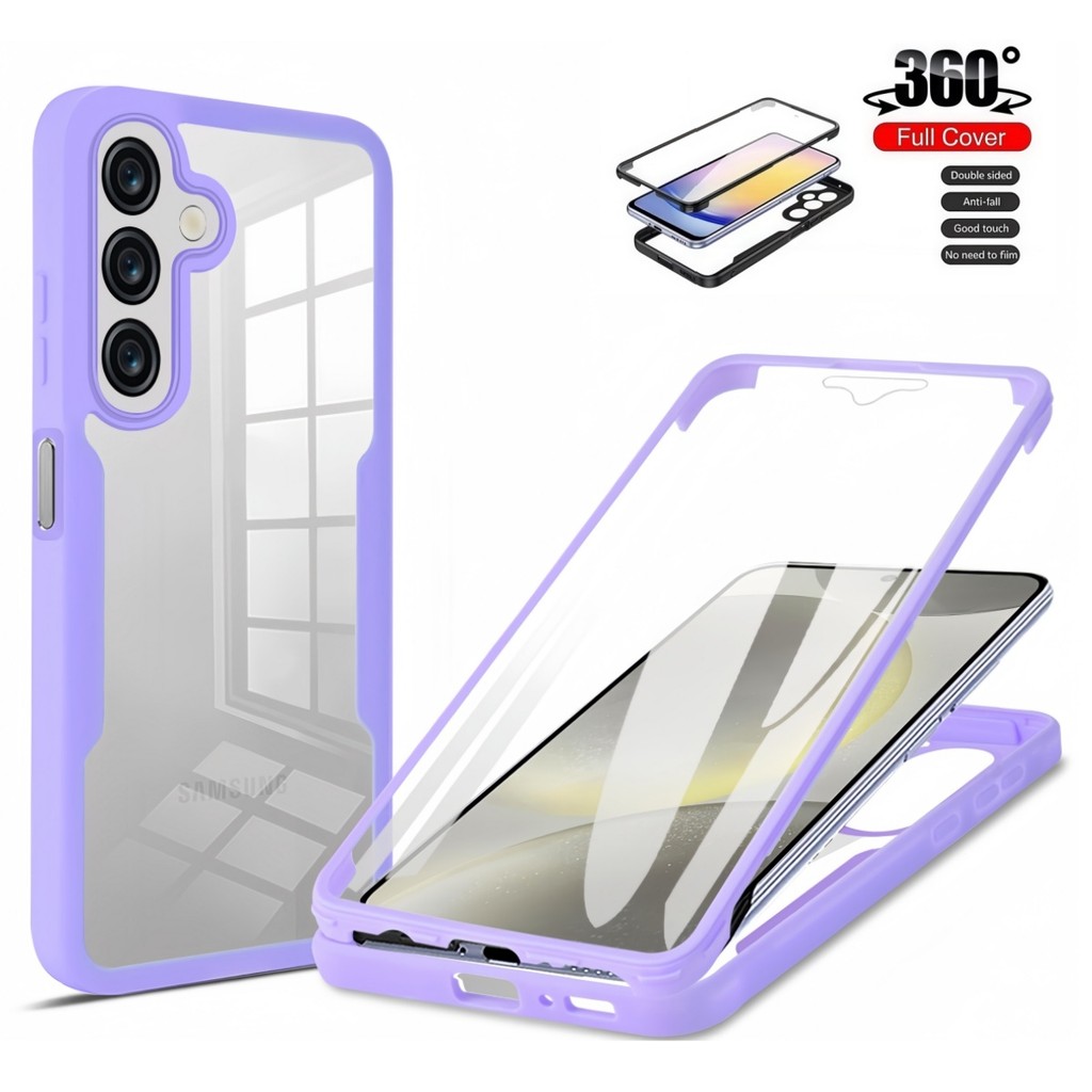 360 Capa Completa Caso De Proteção Scree Para Samsung Galaxy S26 S25 S24 Ultra A07 A17 A37 A57 A06 A16 A36 A56 A55 Telef