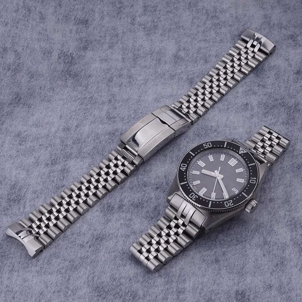 Pulseira Jubileu De 20 Mm Para Seiko Prospex Sea 143/145/147 SBDC101 – De Relógio De Aço Inoxidável Com Ponta Curva Sóli