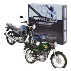 Kit Relação Tração Transmissão Com Retentor YBR Factor 125 2000 a 2016 Original Riffel