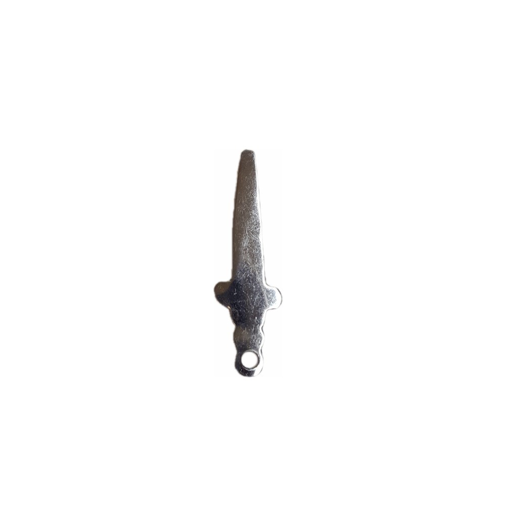 Pingente Ferramenta Espada Iansã 03 cm Ponto de Aço Mod5