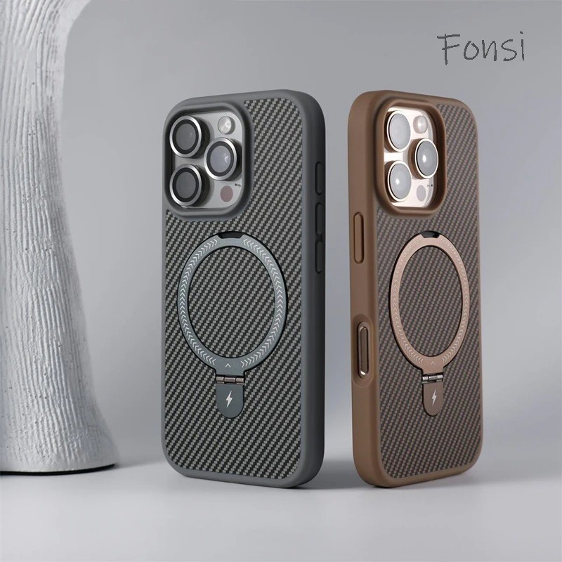 Capa Traseira Luxuosa De Atração Magnética Com Suporte À Prova De Choque Para iPhone 16 15 14 Plus 13 12 11 Pro Max em Oferta na Shopee